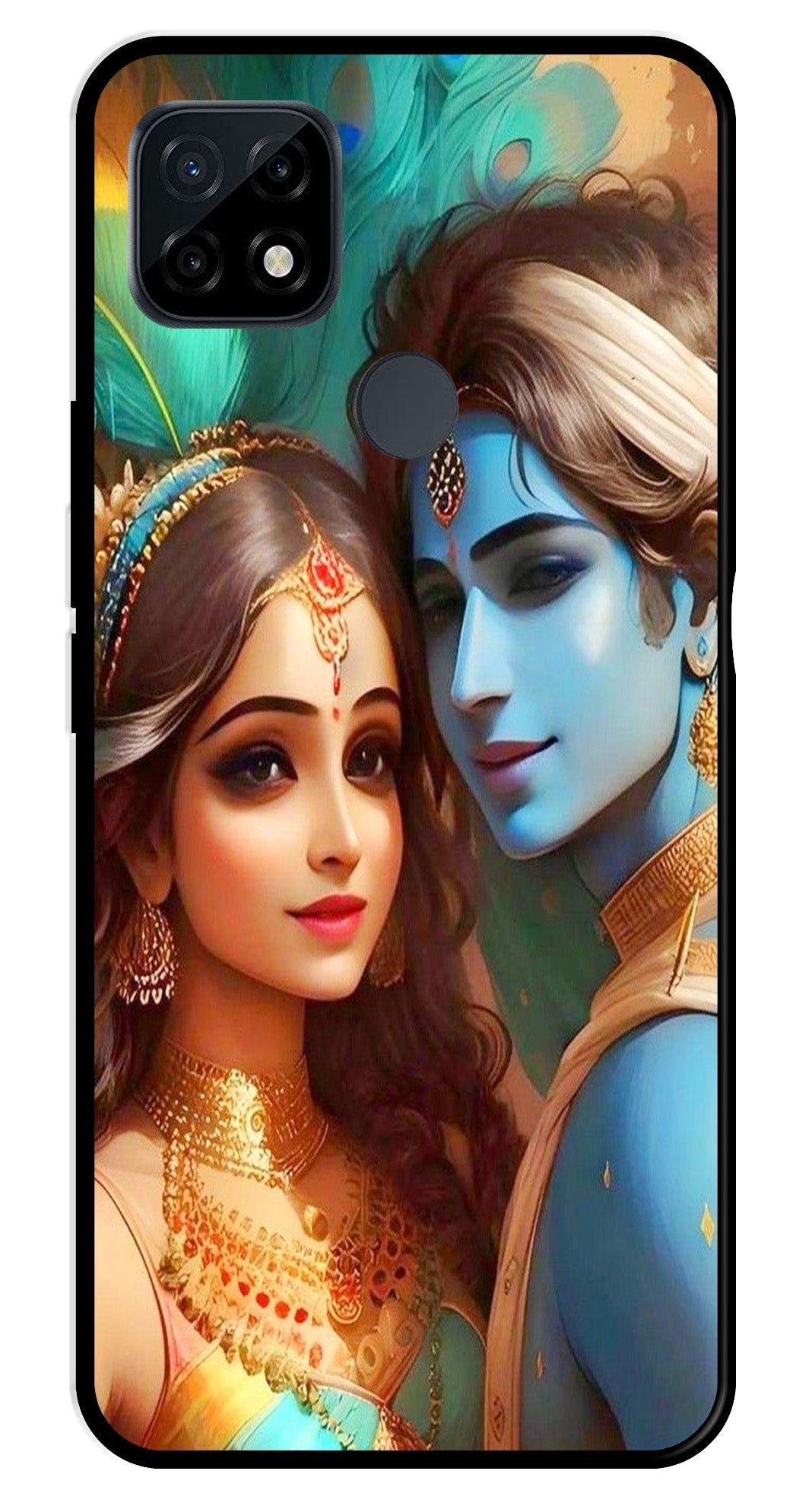 Lord Radha Krishna Metal Mobile Case for Realme C21 Lord Radha Krishna Metal Mobile Case for Realme C21 (Design No -01)