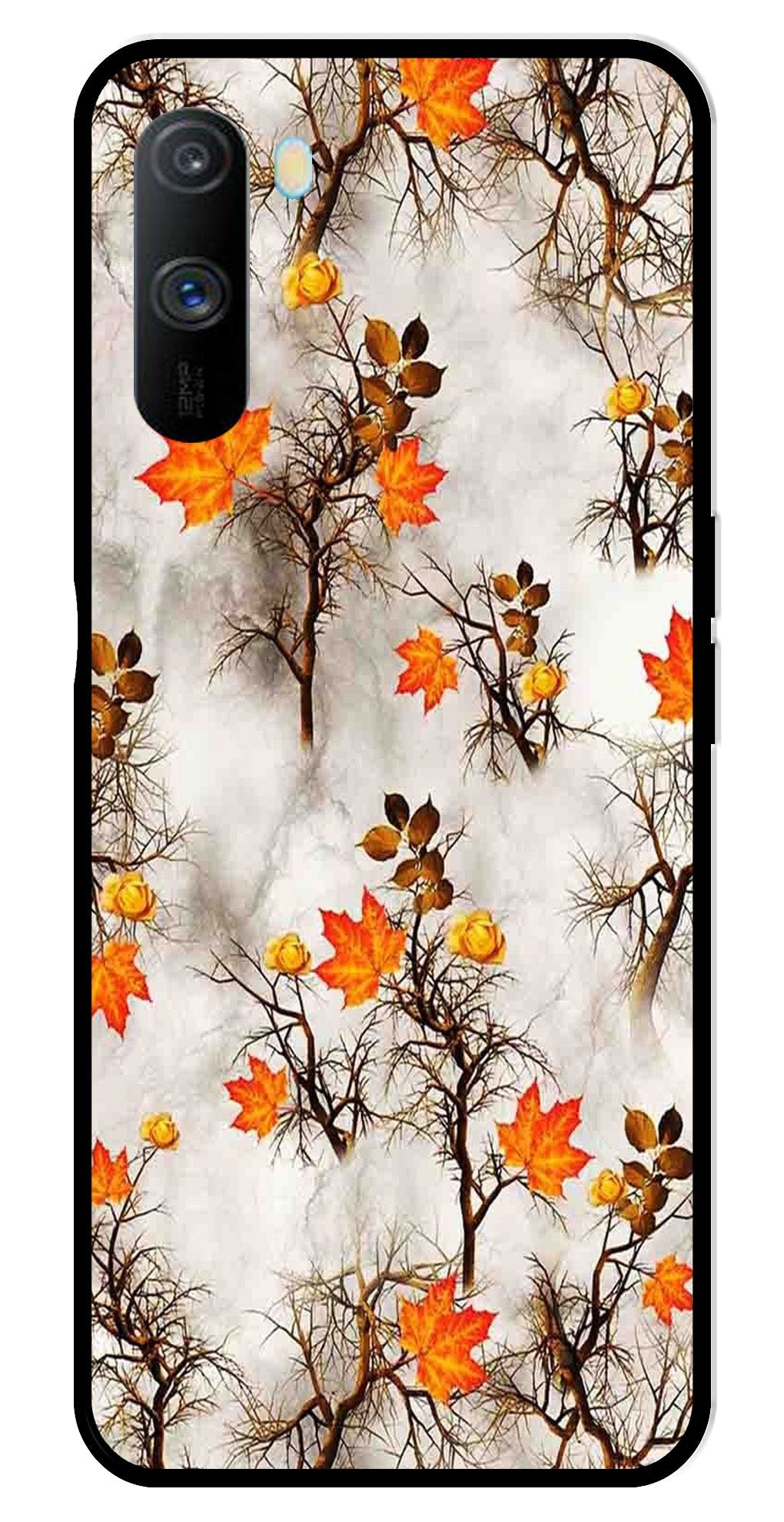 Autumn leaves Metal Mobile Case for Realme C3 (Design No -55)