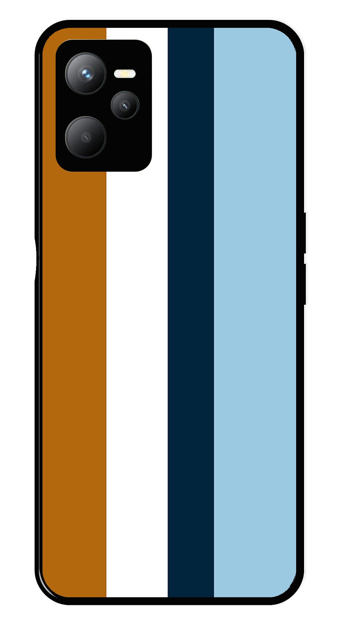 MultiColor Pattern Metal Mobile Case for Realme C35 MultiColor Pattern Metal Mobile Case for Realme C35 (Design No -17)