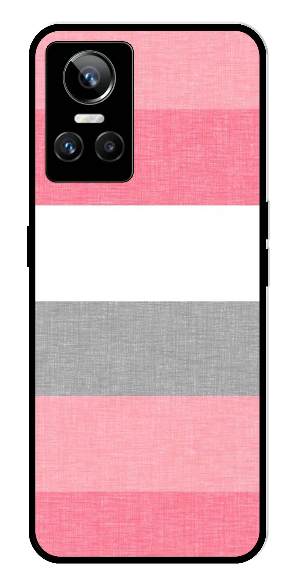 Pink Pattern Metal Mobile Case for Realme GT Neo 3 Pink Pattern Metal Mobile Case for Realme GT Neo 3 (Design No -23)