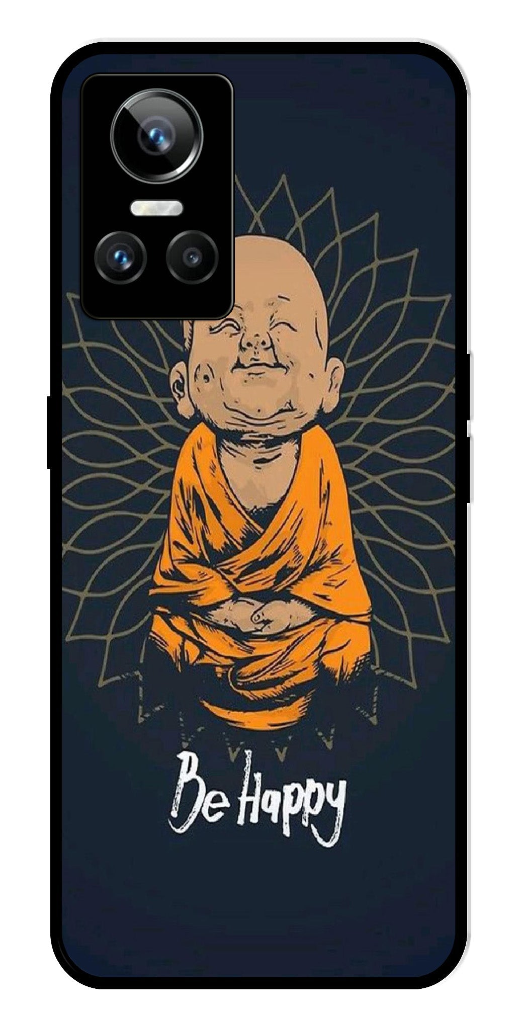 Be Happy Metal Mobile Case for Realme GT Neo 3 Be Happy Metal Mobile Case for Realme GT Neo 3 (Design No -27)