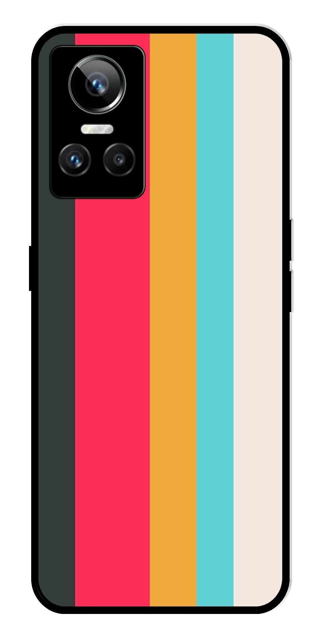 Muted Rainbow Metal Mobile Case for Realme GT Neo 3 Muted Rainbow Metal Mobile Case for Realme GT Neo 3 (Design No -31)