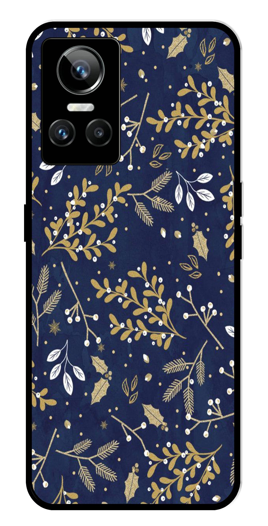 Floral Pattern Metal Mobile Case for Realme GT Neo 3 Floral Pattern Metal Mobile Case for Realme GT Neo 3 (Design No -52)