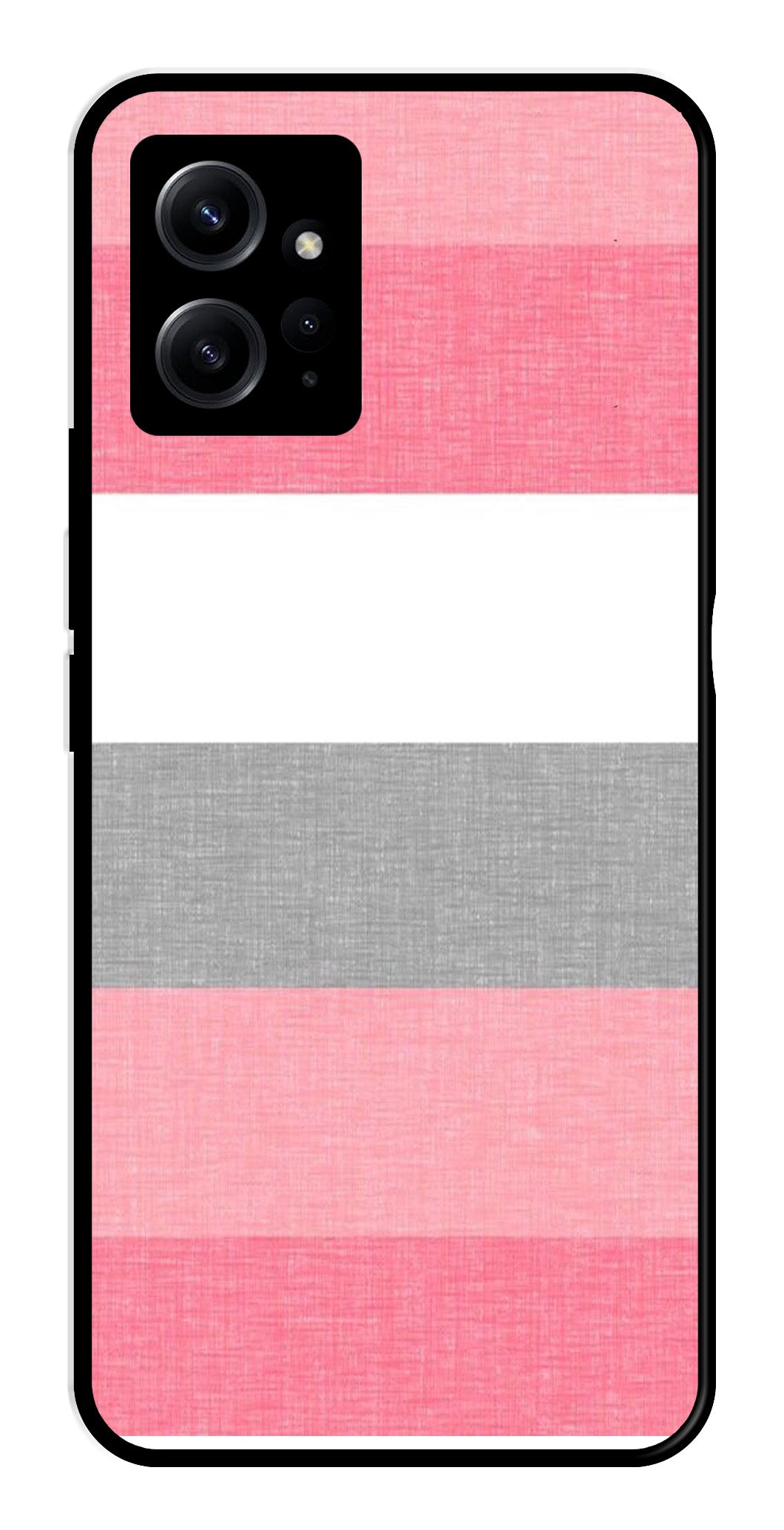 Pink Pattern Metal Mobile Case for Redmi Note 12 4G Pink Pattern Metal Mobile Case for Redmi Note 12 4G (Design No -23)
