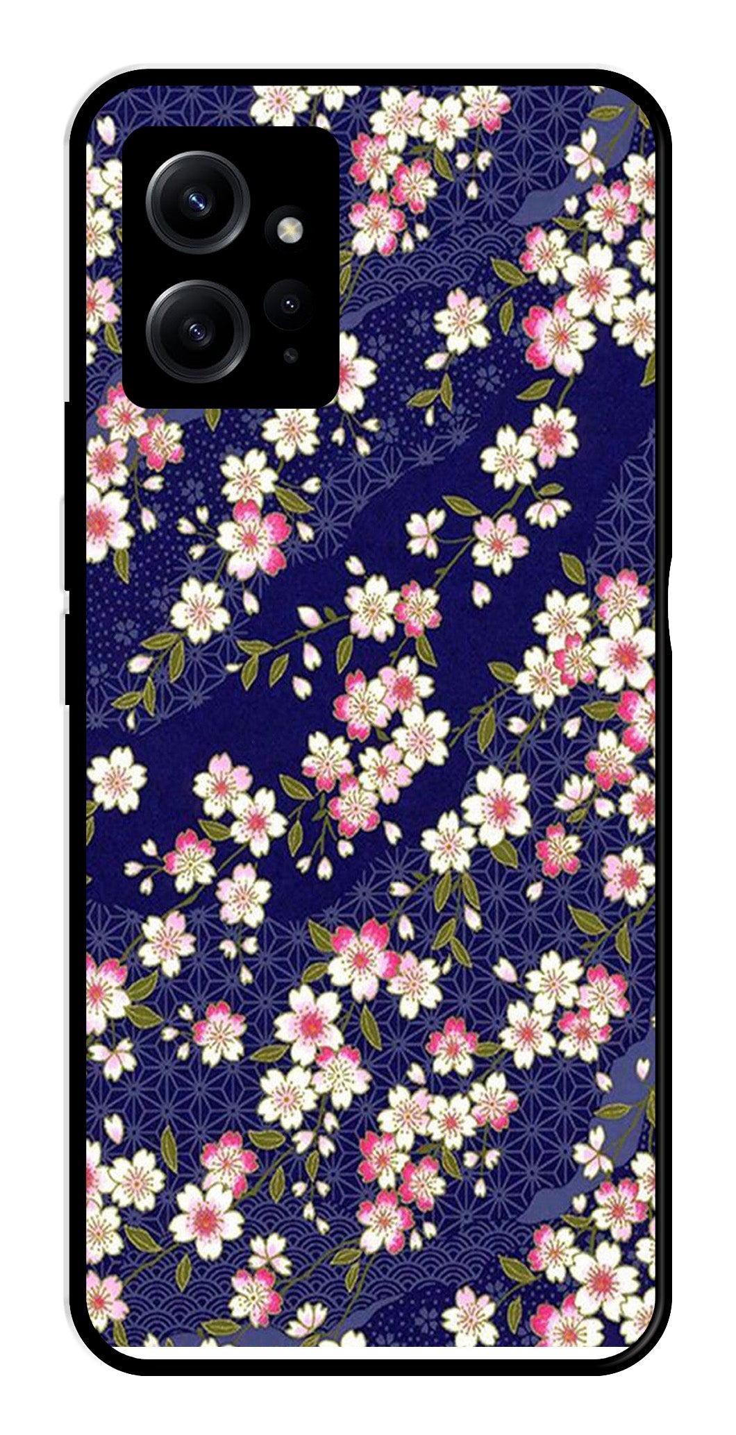 Flower Design Metal Mobile Case for Redmi Note 12 4G Flower Design Metal Mobile Case for Redmi Note 12 4G (Design No -25)