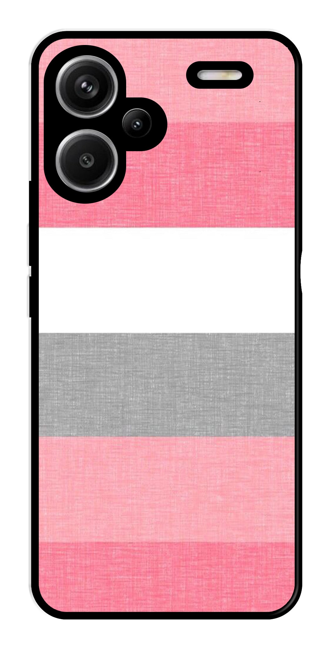 Pink Pattern Metal Mobile Case for Redmi Note 13 Pro Plus 5G Pink Pattern Metal Mobile Case for Redmi Note 13 Pro Plus 5G (Design No -23)