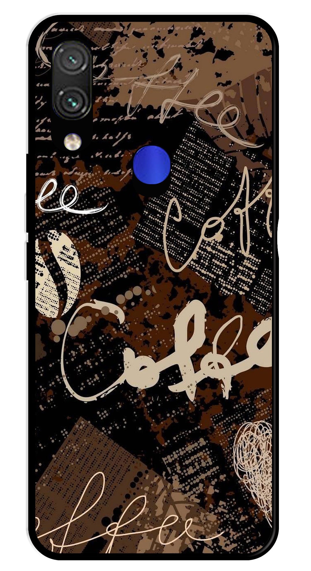 Coffee Pattern Metal Mobile Case for Redmi Note 7 Coffee Pattern Metal Mobile Case for Redmi Note 7 (Design No -37)