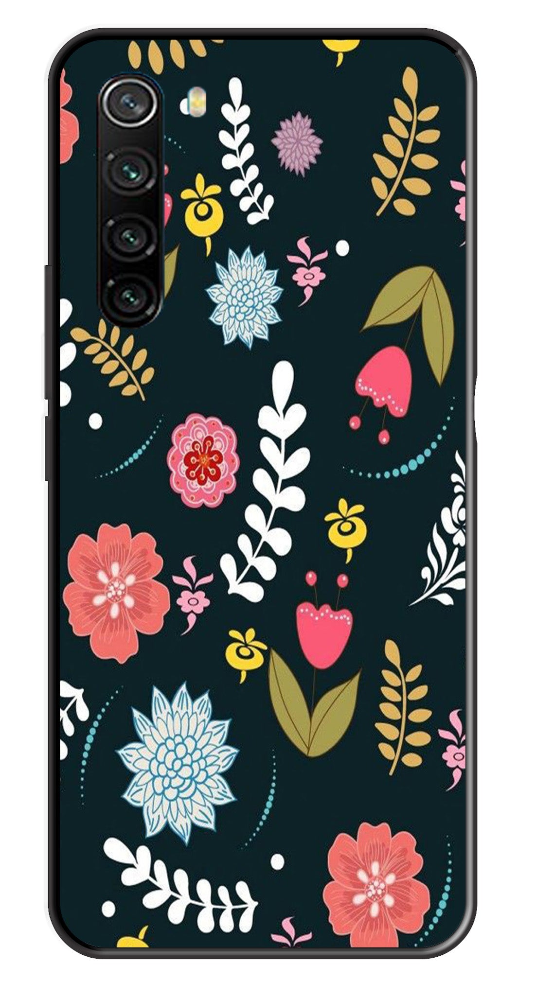 Floral Pattern2 Metal Mobile Case for Redmi Note 8 Floral Pattern2 Metal Mobile Case for Redmi Note 8 (Design No -12)