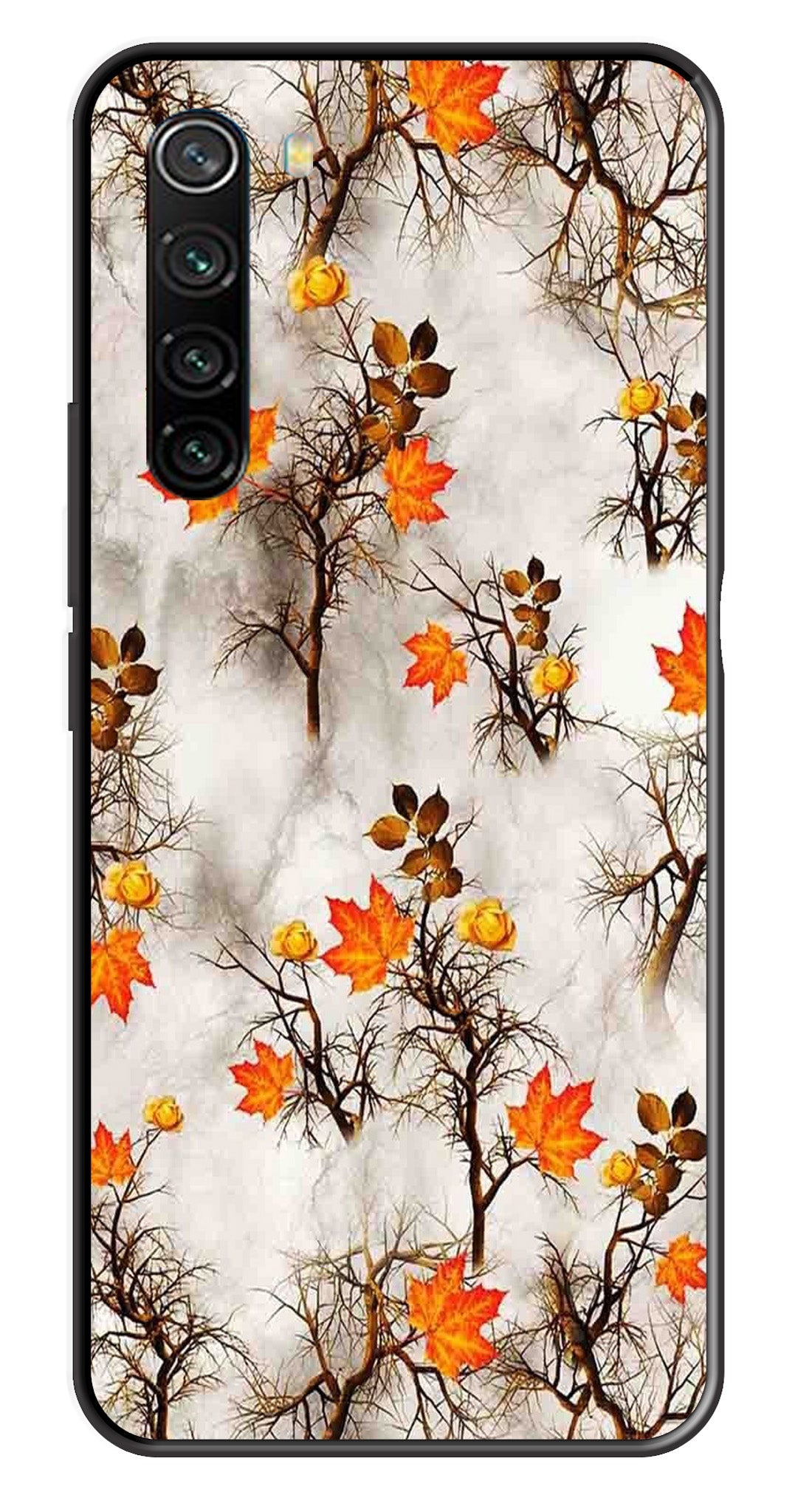 Autumn leaves Metal Mobile Case for Redmi Note 8 Autumn leaves Metal Mobile Case for Redmi Note 8 (Design No -55)