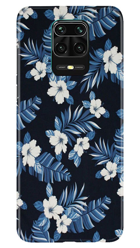 White flowers Blue Background2 Mobile Back Case for Redmi Note 10 Lite (Design - 15) White flowers Blue Background2 Case for Redmi Note 10 Lite