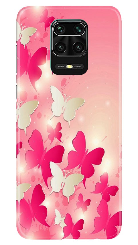 White Pick Butterflies Mobile Back Case for Redmi Note 10 Lite (Design - 28) White Pick Butterflies Case for Redmi Note 10 Lite