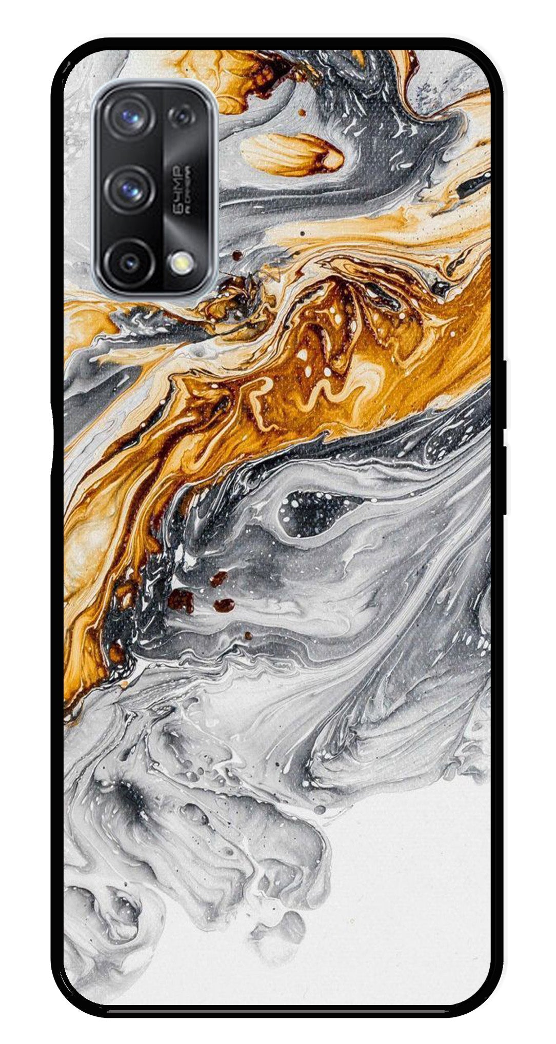 Marble Pattern Metal Mobile Case for Realme X7 Pro Marble Pattern Metal Mobile Case for Realme X7 Pro (Design No -36)
