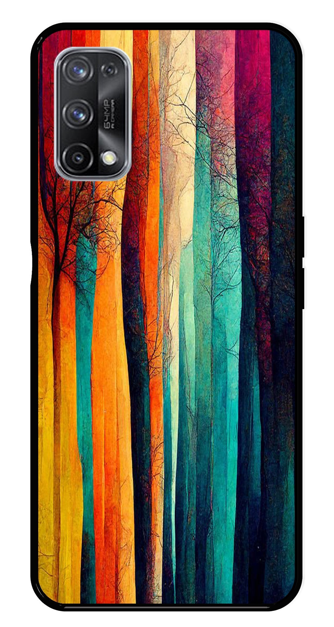 Modern Art Colorful Metal Mobile Case for Realme X7 Pro Modern Art Colorful Metal Mobile Case for Realme X7 Pro (Design No -47)