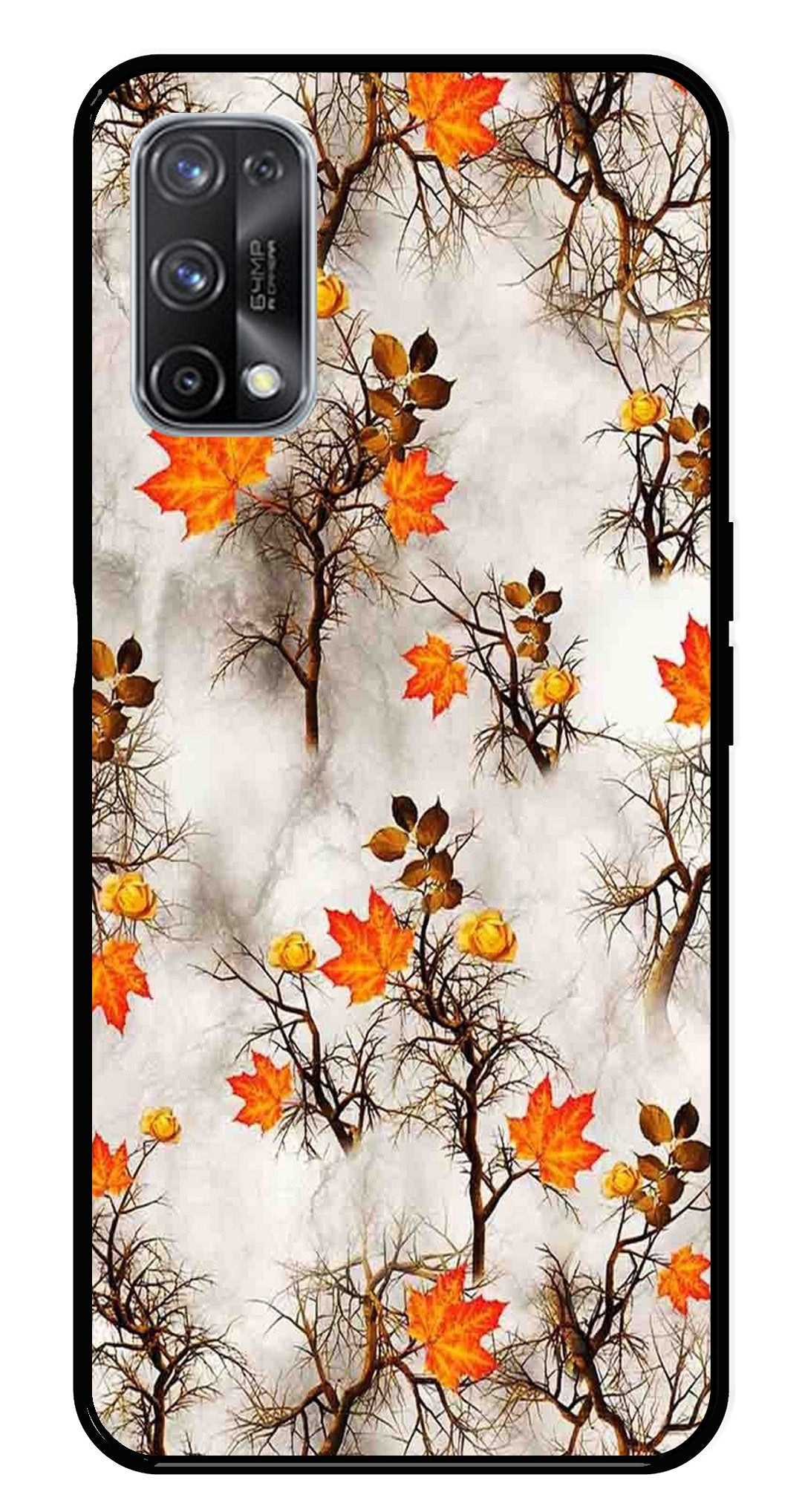 Autumn leaves Metal Mobile Case for Realme X7 Pro (Design No -55)