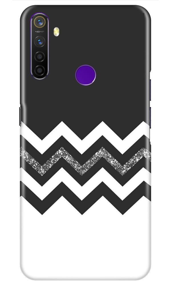 Black white Pattern2Mobile Back Case for Realme 5s (Design - 83) Black white Pattern2Case for Realme 5s
