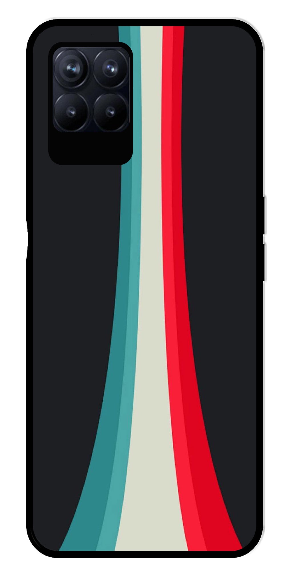 Modern Art Colorful Metal Mobile Case for Realme 8i Modern Art Colorful Metal Mobile Case for Realme 8i (Design No -48)