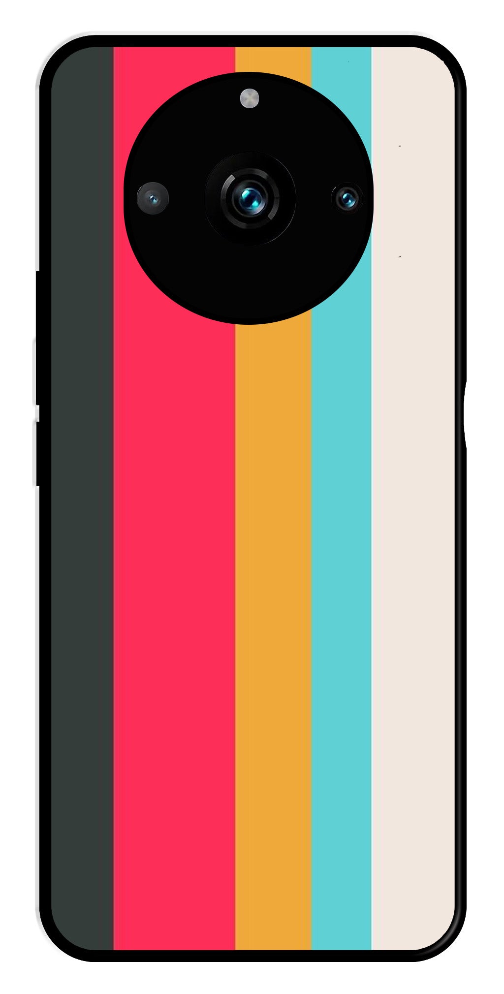 Muted Rainbow Metal Mobile Case for Realme 11 pro 5G Muted Rainbow Metal Mobile Case for Realme 11 pro 5G (Design No -31)