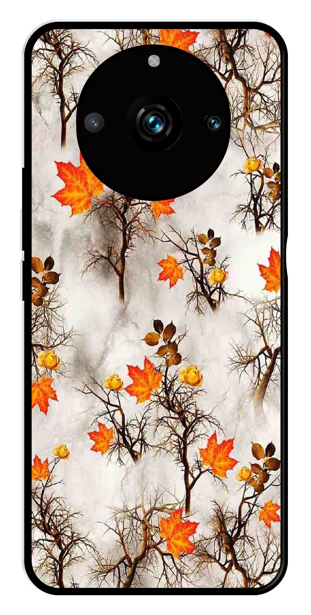 Autumn leaves Metal Mobile Case for Realme 11 pro 5G (Design No -55)
