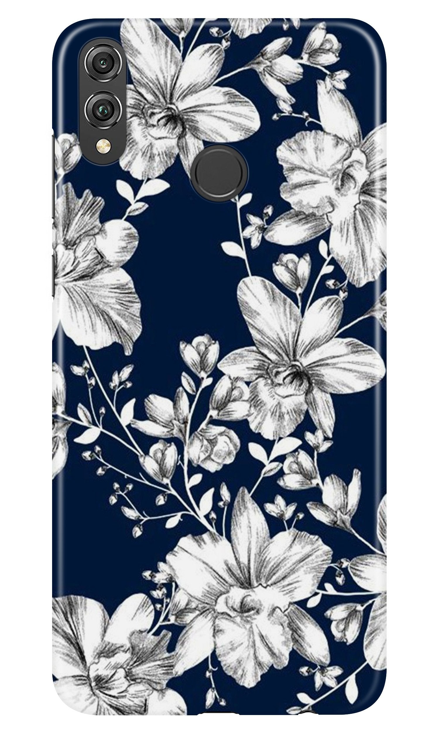 White flowers Blue Background Case for Realme 3 White flowers Blue Background Case for Realme 3
