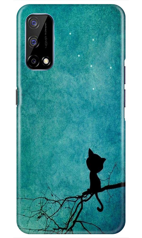 Moon cat Mobile Back Case for Realme Narzo 30 Pro (Design - 70) Moon cat Case for Realme Narzo 30 Pro
