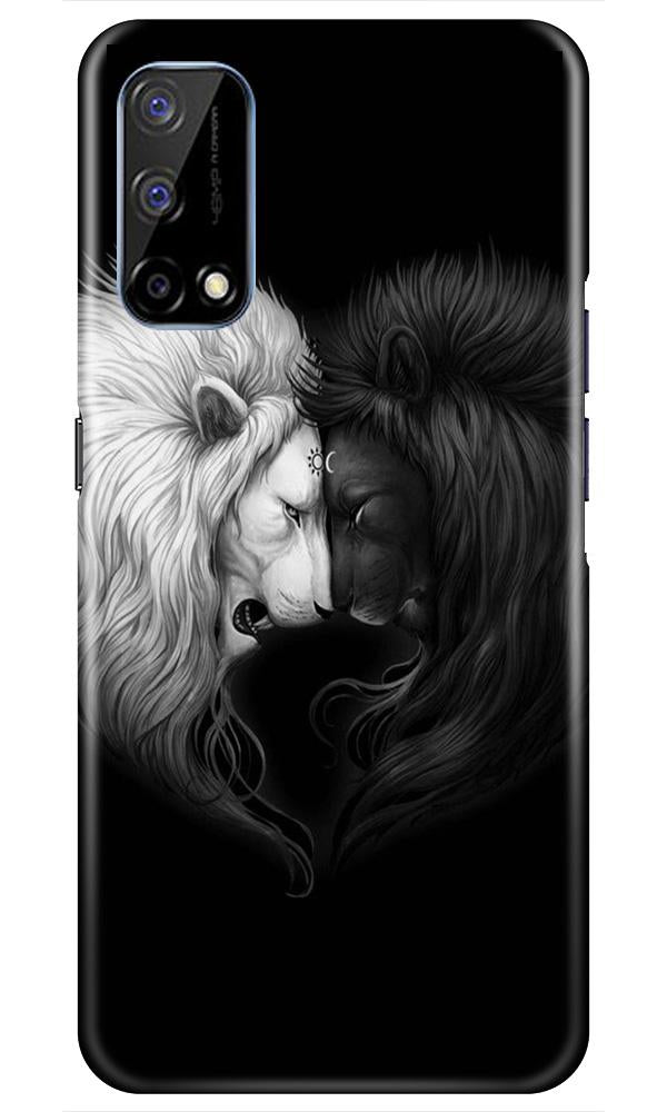 Dark White Lion Case for Realme Narzo 30 Pro (Design - 140)