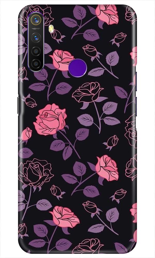 Rose Pattern Mobile Back Case for Realme 5i (Design - 2) Rose Pattern Case for Realme 5i