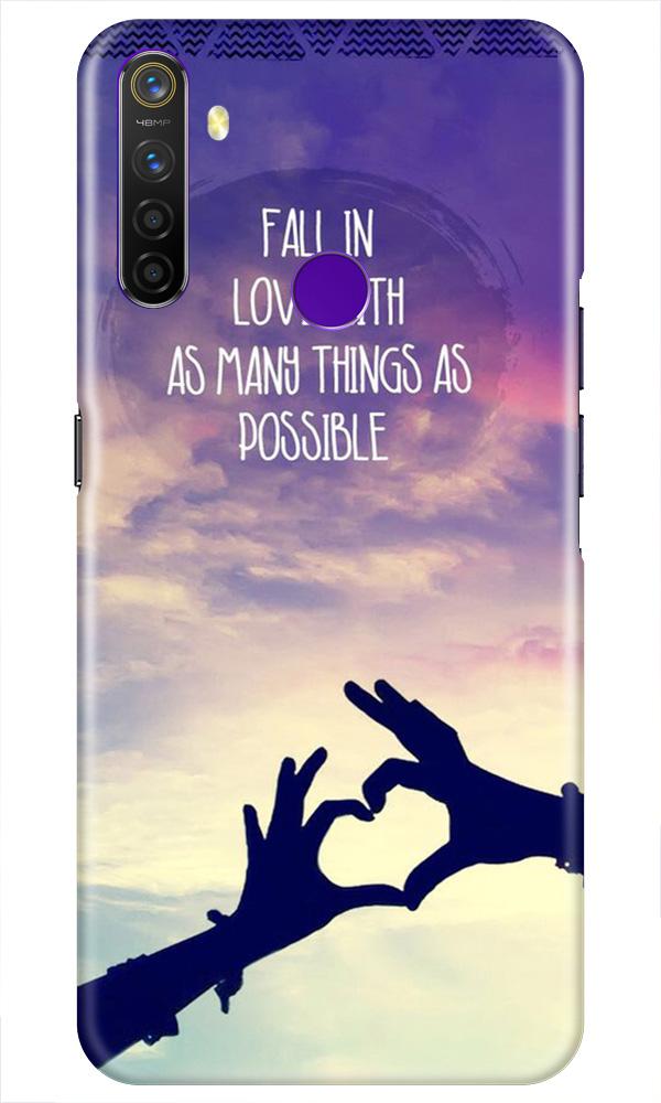 Fall in love Mobile Back Case for Realme 5i (Design - 50) Fall in love Case for Realme 5i