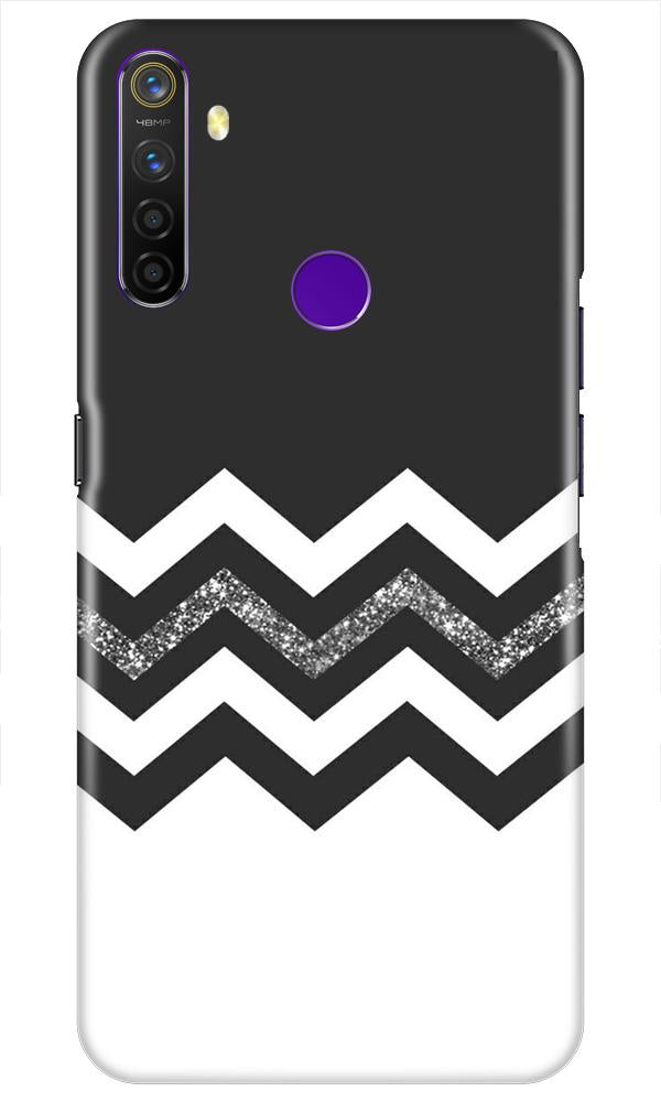Black white Pattern2Mobile Back Case for Realme 5i (Design - 83) Black white Pattern2Case for Realme 5i