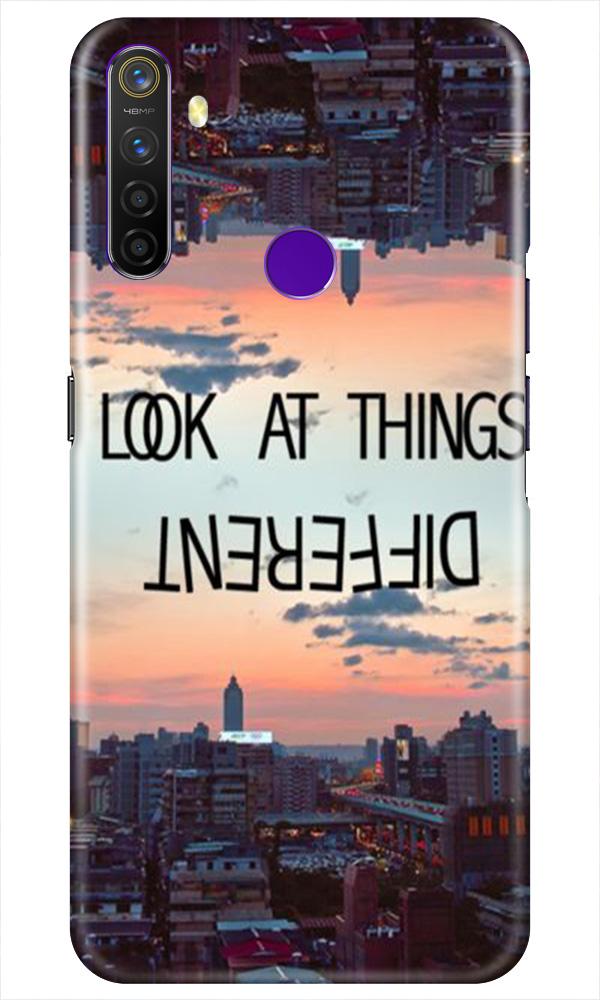 Look at things different Mobile Back Case for Realme 5i (Design - 99) Look at things different Case for Realme 5i
