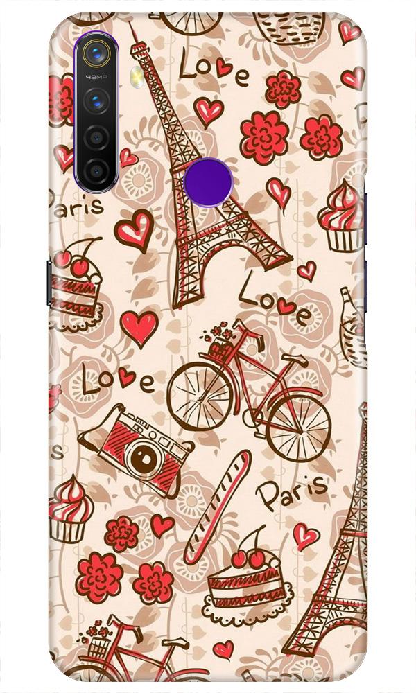 Love Paris Mobile Back Case for Realme 5i (Design - 103) Love Paris Case for Realme 5i (Design - 103)