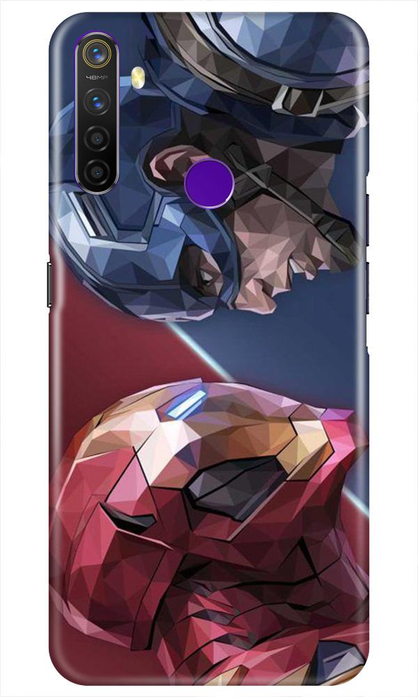 Ironman Captain America Mobile Back Case for Realme 5i (Design - 245) Ironman Captain America Case for Realme 5i (Design No. 245)