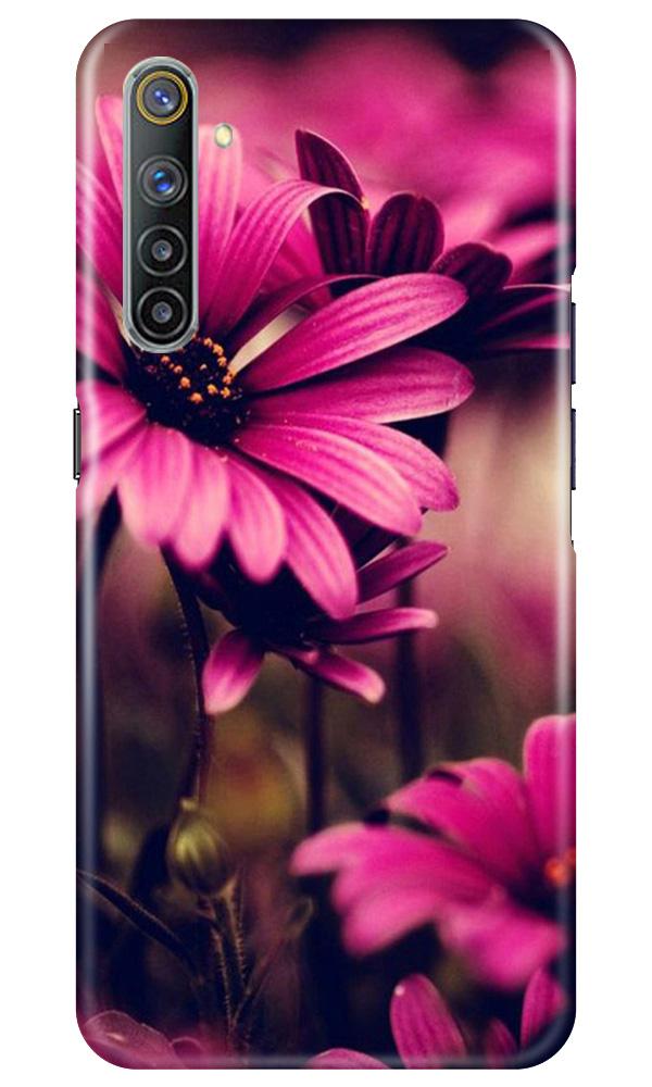 Purple Daisy Mobile Back Case for Realme 6 Pro (Design - 65) Purple Daisy Case for Realme 6 Pro