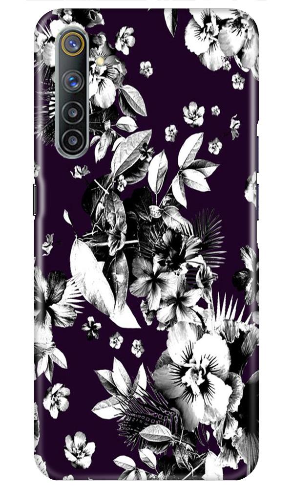 white flowers Mobile Back Case for Realme 6i (Design - 7) white flowers Case for Realme 6i