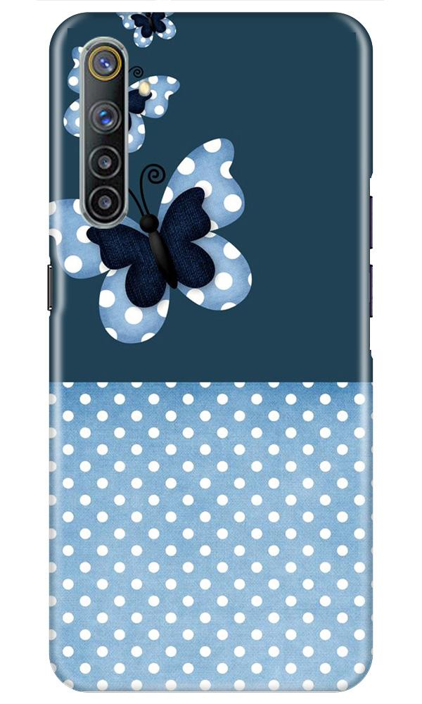 White dots Butterfly Mobile Back Case for Realme 6i (Design - 31) White dots Butterfly Case for Realme 6i