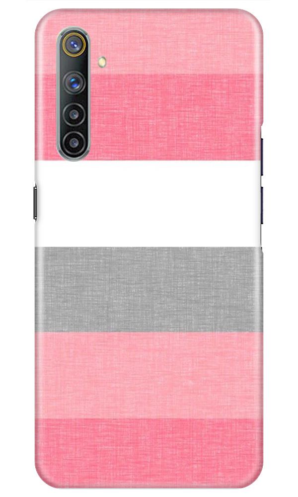 Pink white pattern Mobile Back Case for Realme 6i (Design - 55) Pink white pattern Case for Realme 6i