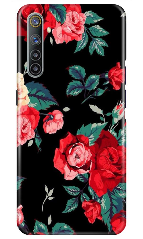 Red Rose2 Mobile Back Case for Realme 6i (Design - 81) Red Rose2 Case for Realme 6i