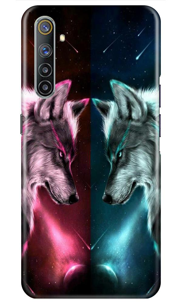 Wolf fight Mobile Back Case for Realme 6i (Design - 221) Wolf fight Case for Realme 6i (Design No. 221)