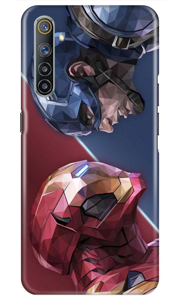 Ironman Captain America Mobile Back Case for Realme 6i (Design - 245) Ironman Captain America Case for Realme 6i (Design No. 245)