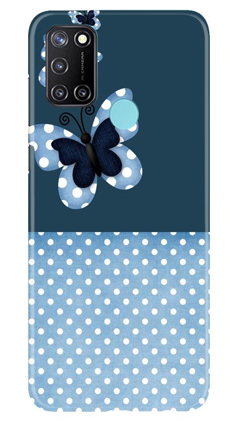 White dots Butterfly Mobile Back Case for Realme C17 (Design - 31) White dots Butterfly Case for Realme C17