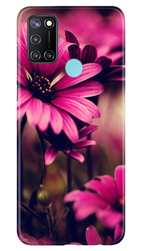 Purple Daisy Mobile Back Case for Realme 7i (Design - 65) Purple Daisy Case for Realme 7i