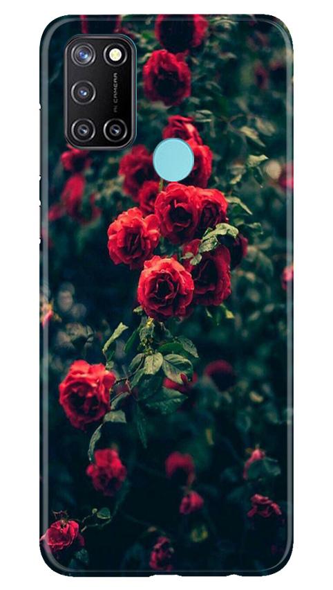 Red Rose Mobile Back Case for Realme C17 (Design - 66) Red Rose Case for Realme C17