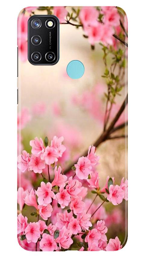 Pink flowers Mobile Back Case for Realme C17 (Design - 69) Pink flowers Case for Realme C17