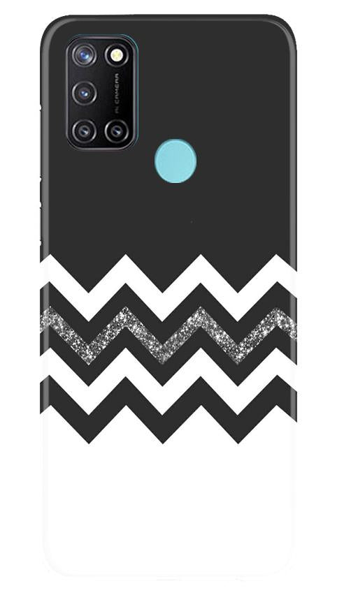 Black white Pattern2Mobile Back Case for Realme 7i (Design - 83) Black white Pattern2Case for Realme 7i