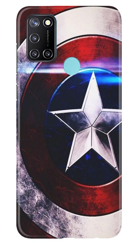 Captain America Shield Mobile Back Case for Realme C17 (Design - 250) Captain America Shield Case for Realme C17 (Design No. 250)