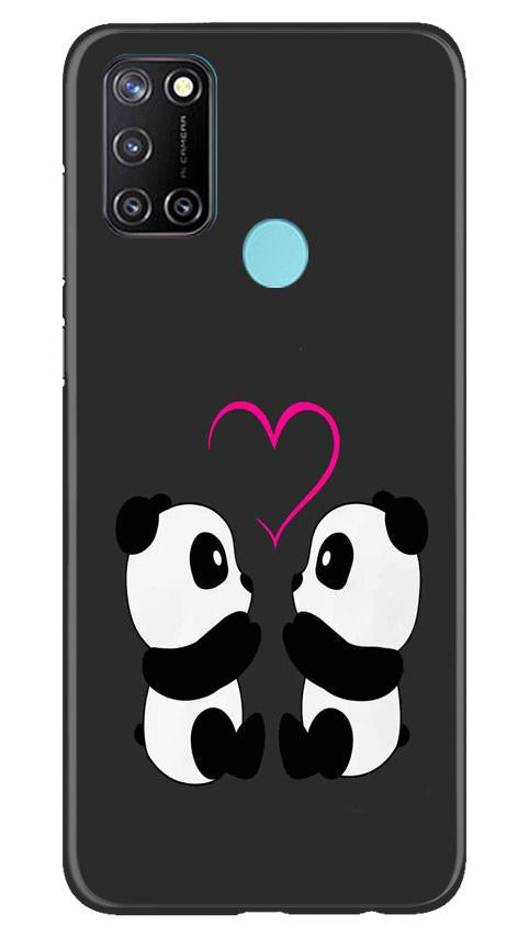 Panda Love Mobile Back Case for Realme 7i (Design - 398) Panda Love Mobile Back Case for Realme 7i (Design - 398)