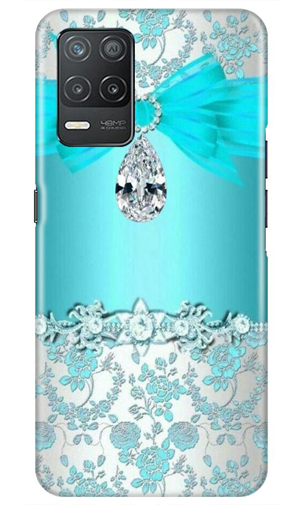Shinny Blue Background Mobile Back Case for Narzo 30 5G (Design - 32) Shinny Blue Background Case for Narzo 30 5G