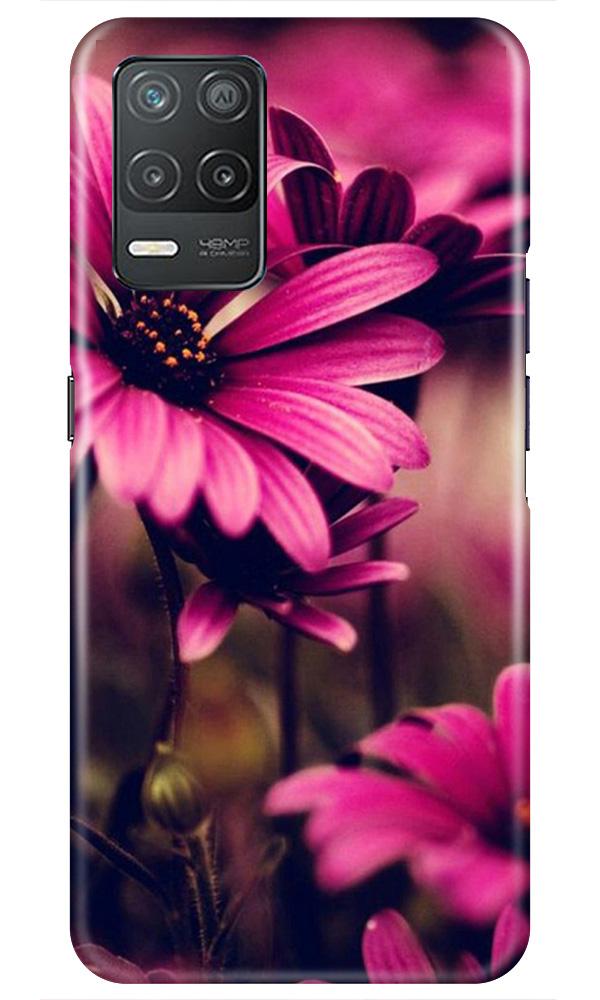 Purple Daisy Mobile Back Case for Realme 8 5G (Design - 65) Purple Daisy Case for Realme 8 5G