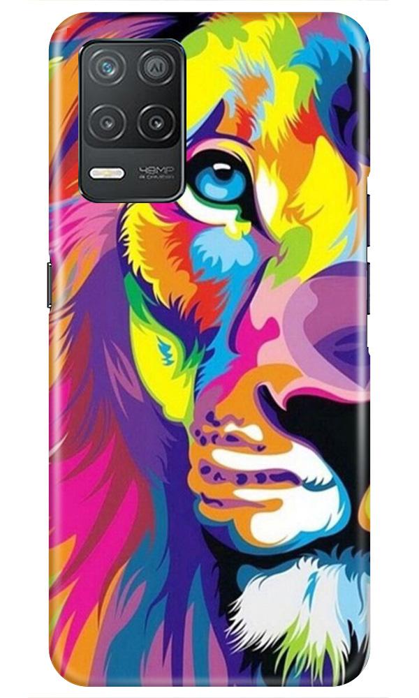 Colorful Lion Mobile Back Case for Narzo 30 5G (Design - 110) Colorful Lion Case for Narzo 30 5G (Design - 110)