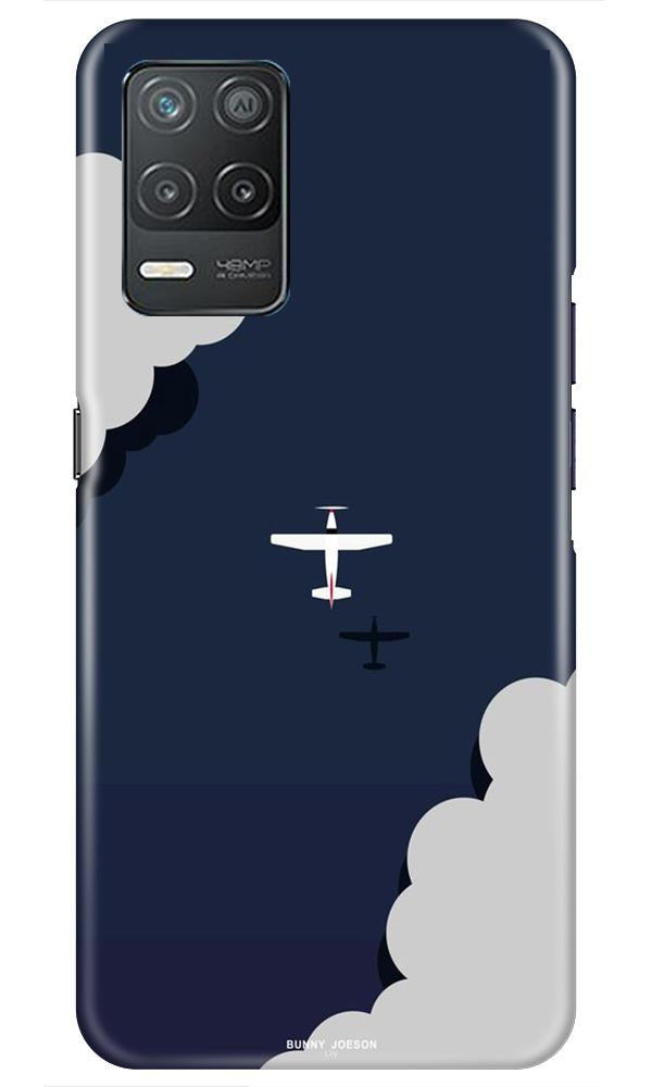 Clouds Plane Mobile Back Case for Realme 8 5G (Design - 196) Clouds Plane Case for Realme 8 5G (Design - 196)