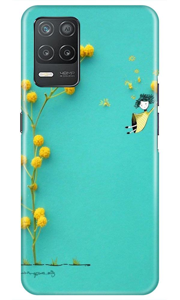 Flowers Girl Mobile Back Case for Narzo 30 5G (Design - 216) Flowers Girl Case for Narzo 30 5G (Design No. 216)